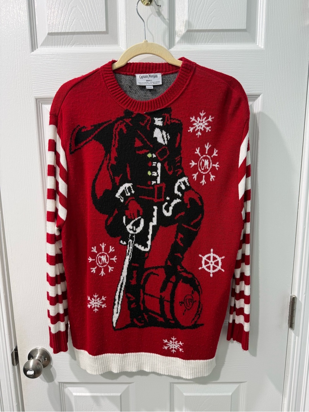 Red Crewneck Sweater - Women's Festive Knit